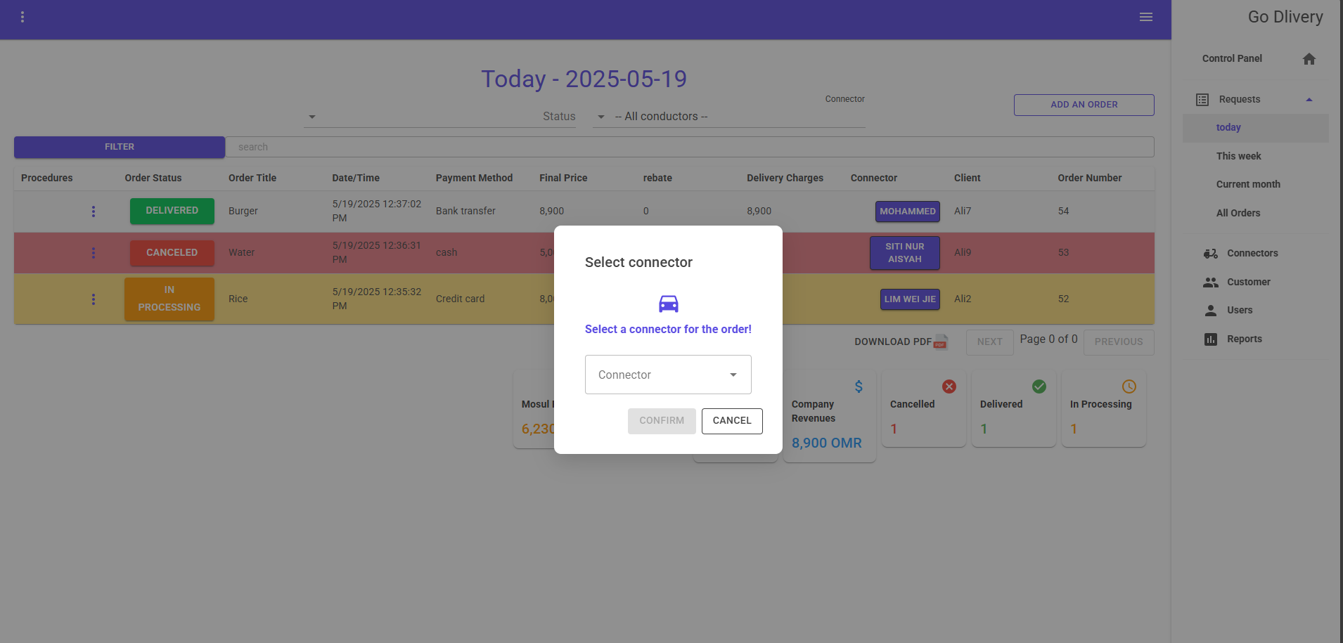 Go Delivery System